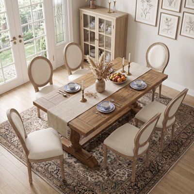 Fornear 20.25'' H Seat Height King Louis Back Solid Wood Dining Chairs