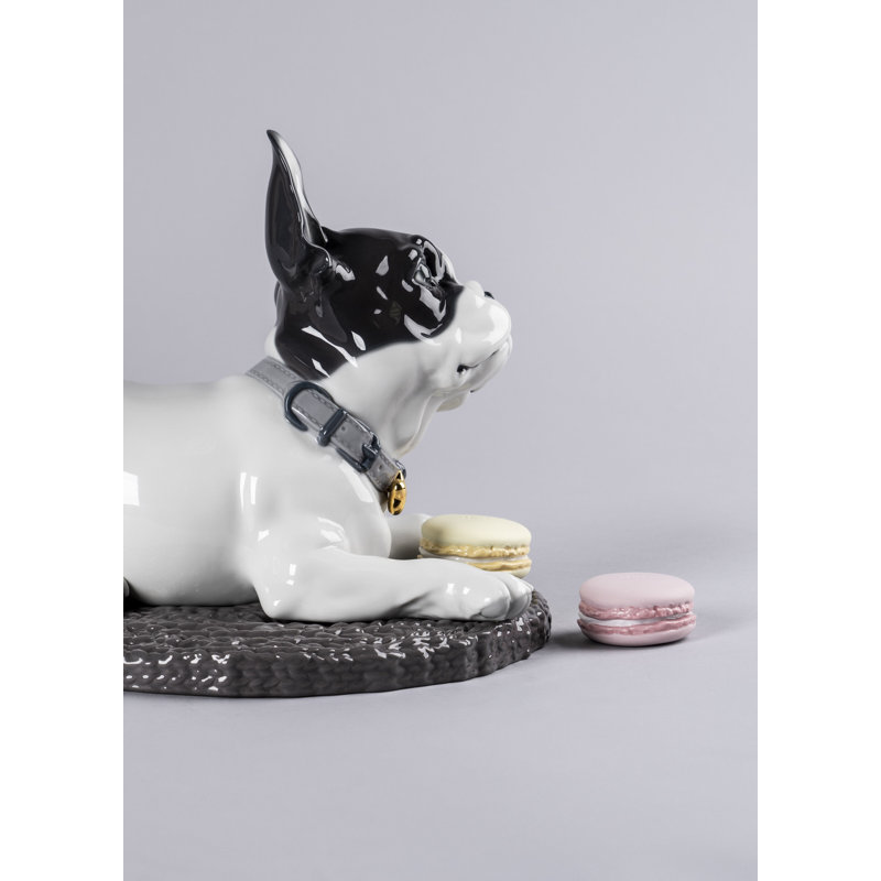 French Bulldog with Macarons Dog Figurine
