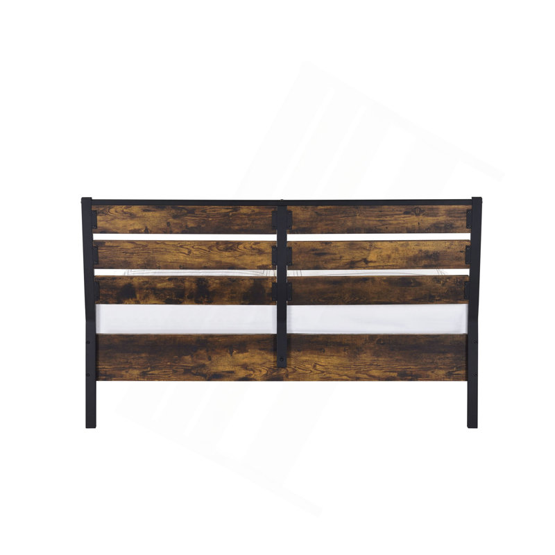 Juvanth Rustic Oak & Black Finish E. King Bed