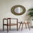 Round Gold And Black Wooden Accent Mirror