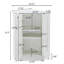 Armoire de rangement blanche en coin avec tablette réglable