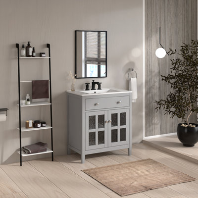 30'' Single Bathroom Vanity With Ceramic Top