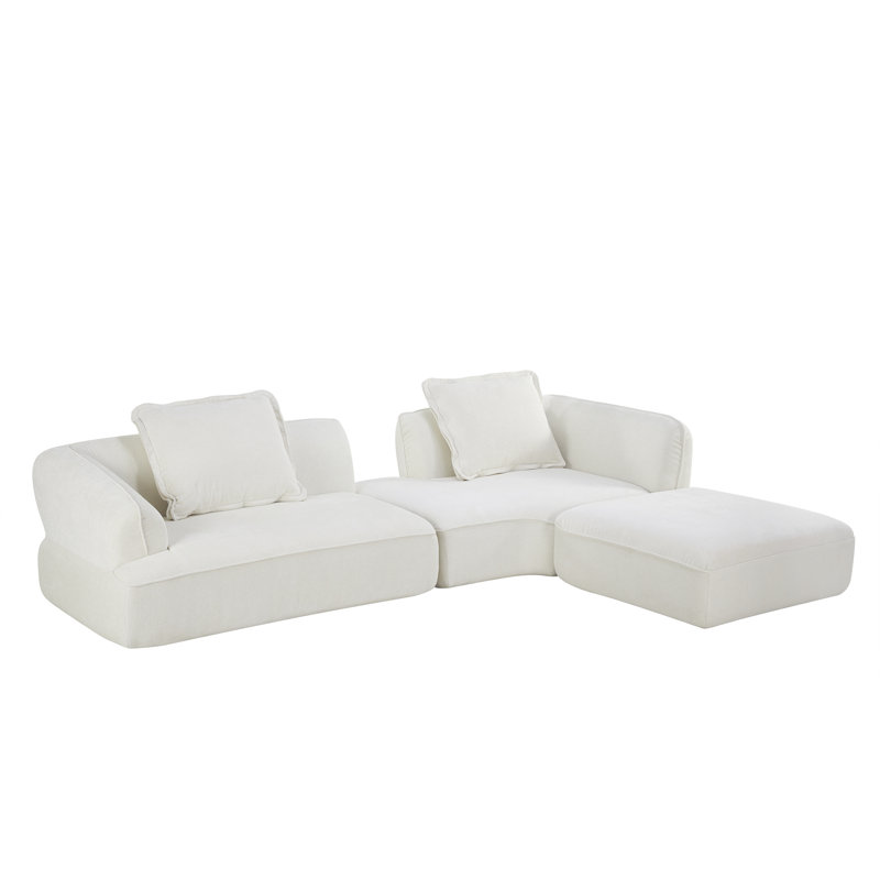 Canapé modulaire Boneless Alto, Blanc