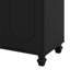 Meuble-lavabo de 24 po avec lavabo, meuble de rangement pour salle de bain avec tablette de porte et rangement latéral ouvert avec cadre en bois massif et porte à fermeture douce-261026172