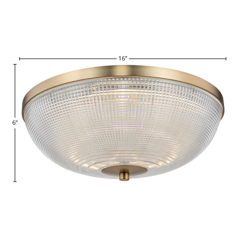 Portland 1 LT Winter Brass Flush Mount Kalco, Winter Brass