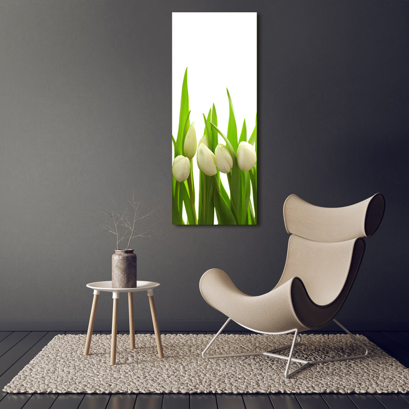 White Tulips - Wrapped Canvas Print