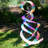 Striped Iridescent Spin Quartet with Plastic Crystal