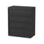 Black Wood Grain 4-Drawer Bedside Table, PB Chest with Wood Handles, Spacious Multi-Room Organizer-416740707