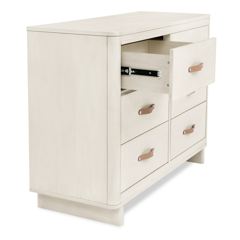 Skye 6 Drawer Dresser With Interlocking Drawers By Delta Children - Greenguard Gold Certified, Cream/Brown
