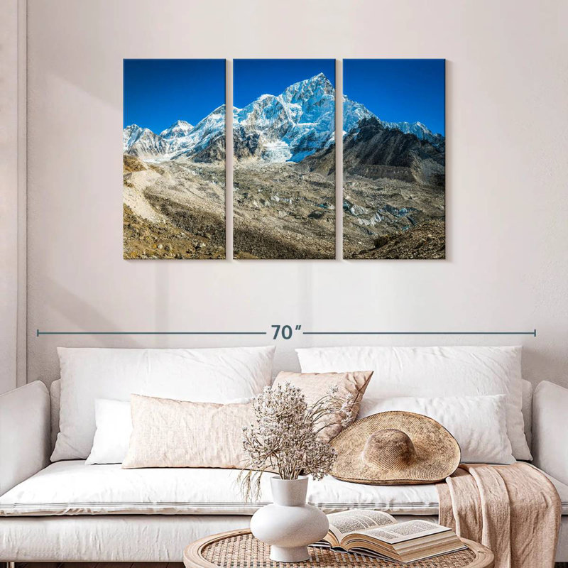Nuptse au-dessus du glacier Khumbu, H 28 po x l 45 po