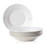 Ensemble d'assiettes rondes en céramique blanche