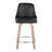 Studded Marcel 27" Fixed-Height Counter Stool With Bent Wood Legs & Round Footrest - Set Of  2-122027083-122027086