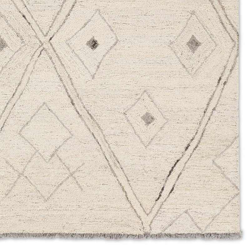  Tapis ivoire et gris Ismael HAD02 (6 pi x 9 pi)