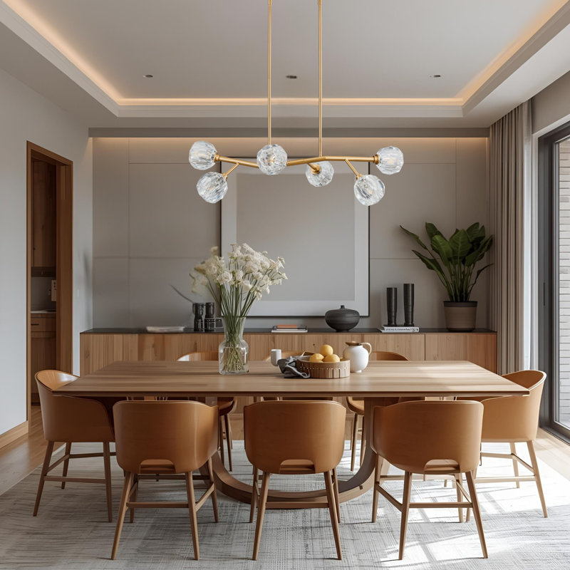 Altair 6-Light Linear Chandelier in Champagne Bronze