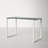 Orion Glass Top Metal Base Writing Desk-33064536