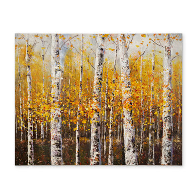 Birches by Sunny Day - Contemporary Trees Polyester Placemat