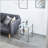 2-Piece Clear Glass Side Table with 2-Tier Storage