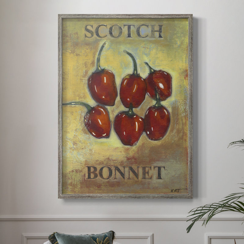 Scotch Bonnet Framed Print - Solid Wood, 21" H x 17" W