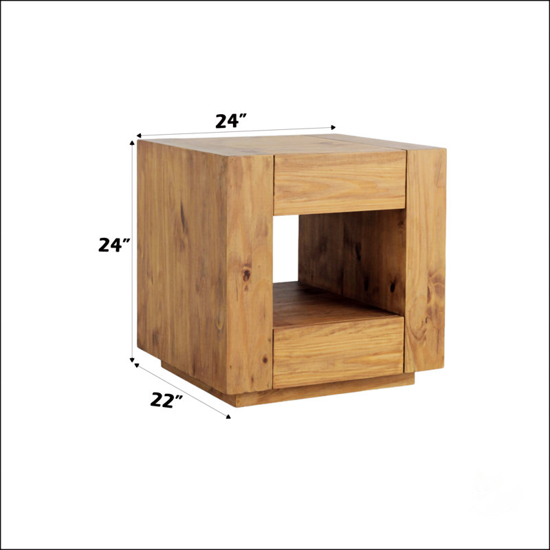 Oak Finish End Table