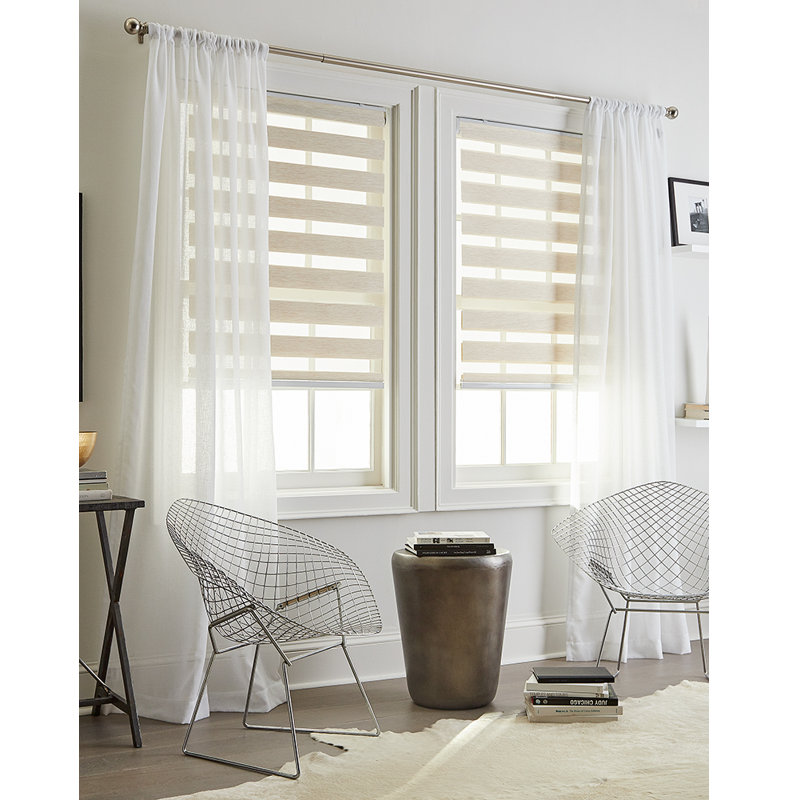 Store plissé semi-transparent, l 31 po x L 64 po, Blanc