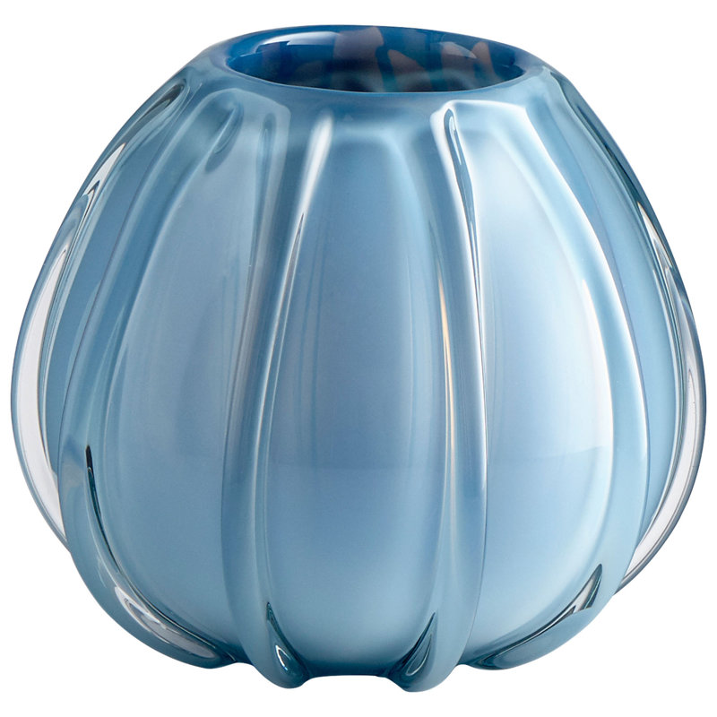 Artic Glass Table Vase, 8.75" H x 10.75" W x 10.75" D