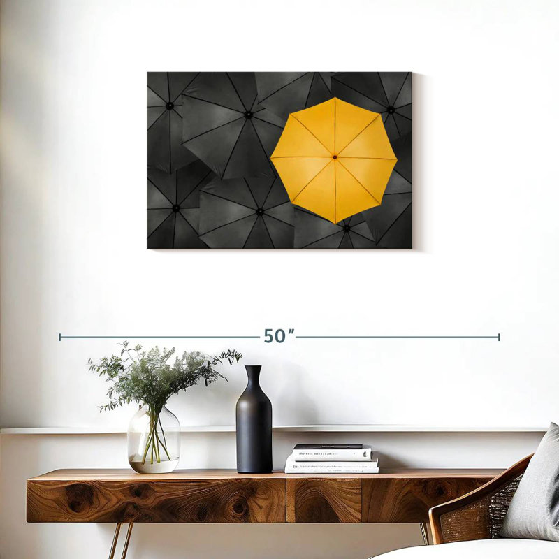 Parasol jaune Kerner, H 20 po x l 30 po