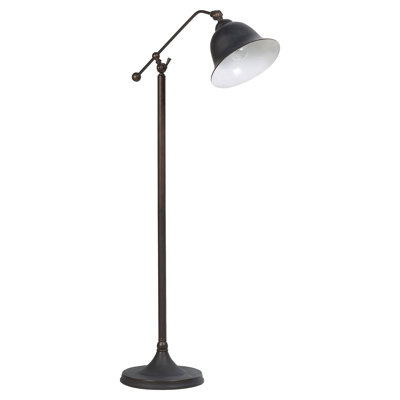 Madeira Dark Bronze Bell Down Bridge Floor Lamp