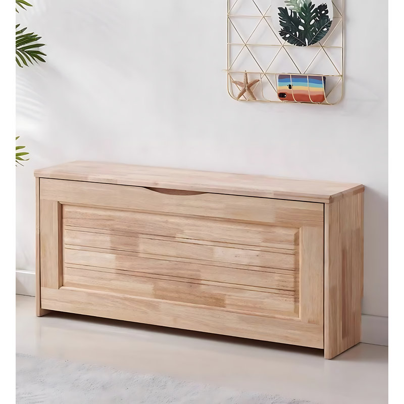 Banc à chaussures en bois massif Traditional, Tanné
