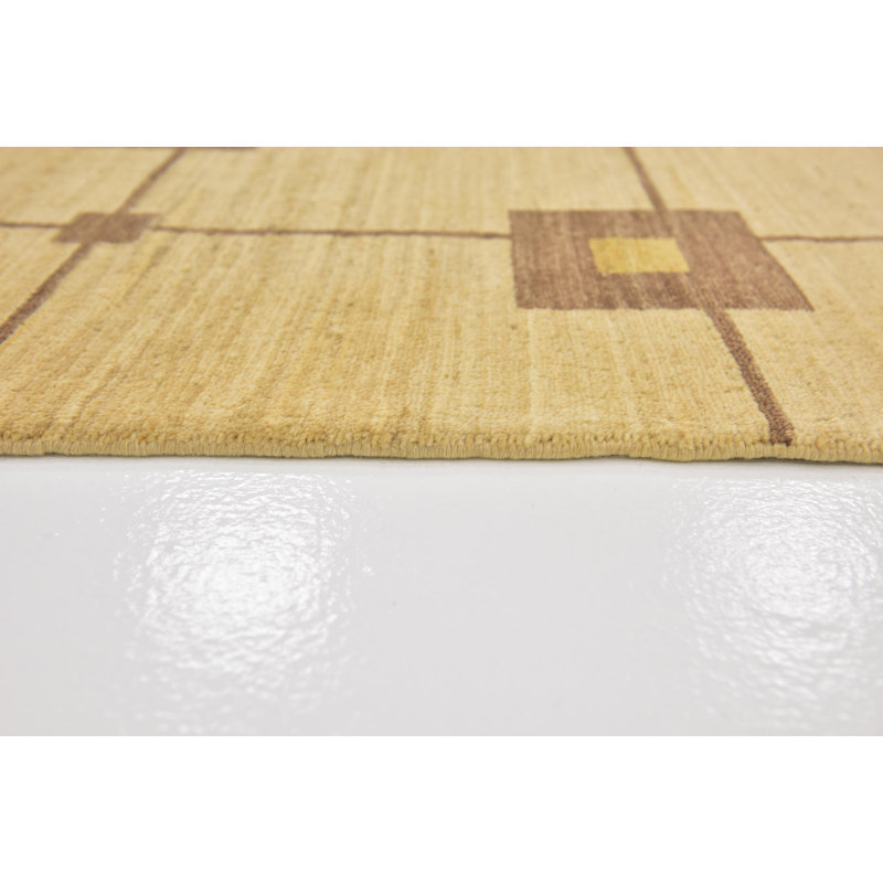 Tapis de surface en laine 6 pi 7 po x 9 pi 5 po one-of-kind à la main noué la Didcot