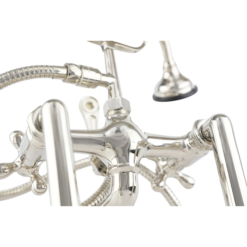 British Telephone Deck Mount Tub Faucet (P0462) by Strom Living, Polished Nickel