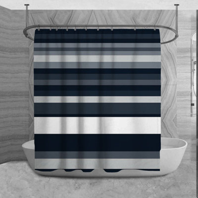 Stripes Shower Curtain Contemporary Bathroom Décor 7934