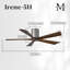 60" Irene 5-Blade Hugger Ceiling Fan with Wall Remote-1087667382-1087667352-1087667333