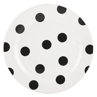 Deco Dot Stoneware Salad/Dessert Plate
