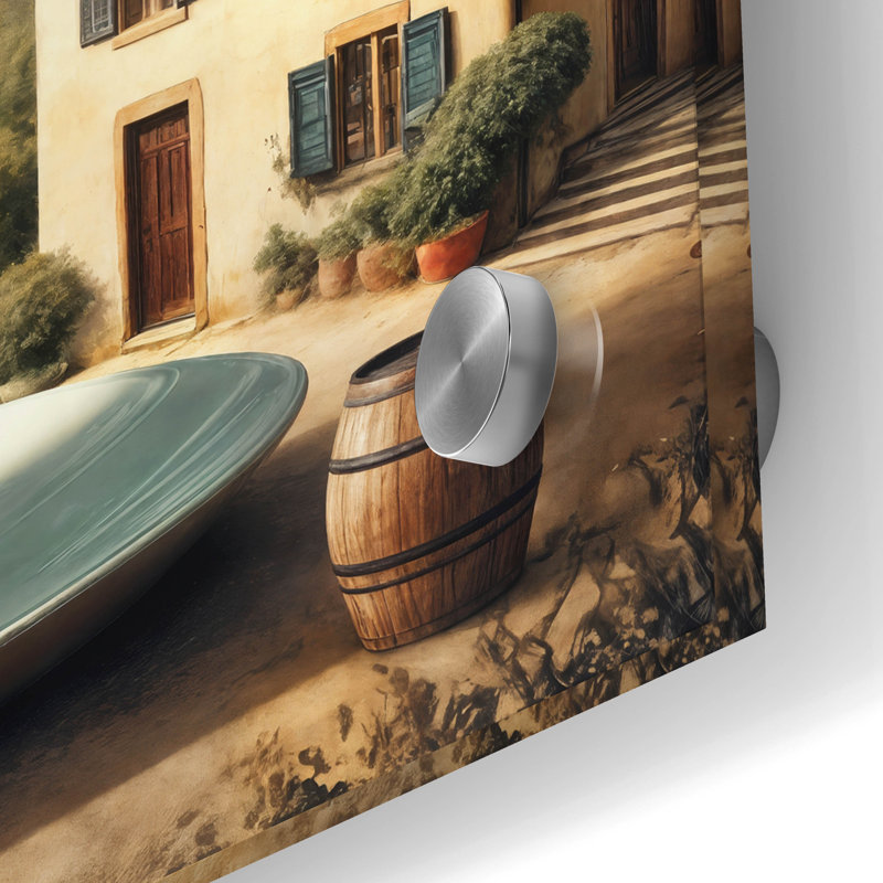 «Double Espresso In Italy» par Rey Klimt, art mural en verre acrylique, H 24 po x l 24 po