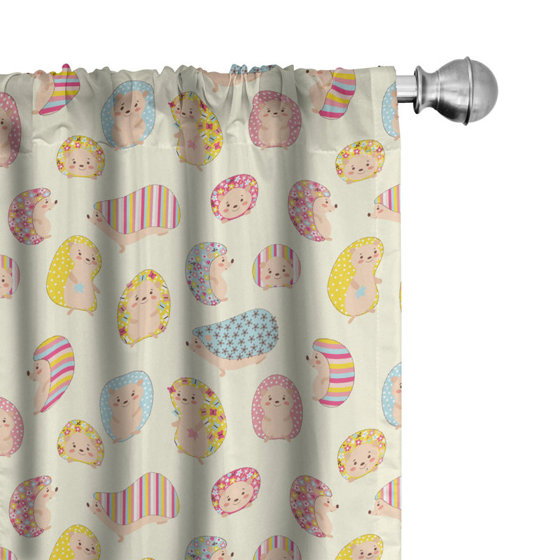 Hedgehog Semi-Sheer Rod Pocket Sliding Panel, 28" x 95"