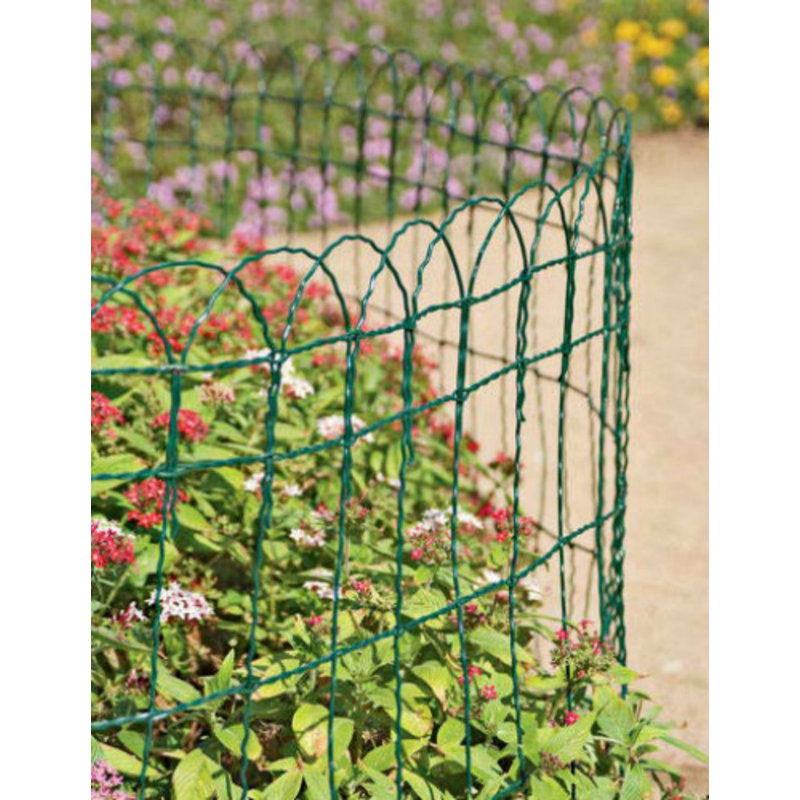 Harness 24.9936cm H x 393.7cm W Green Metal Lawn Edging