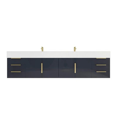 Ivanees 83.8'' Double Bathroom Vanity with Top