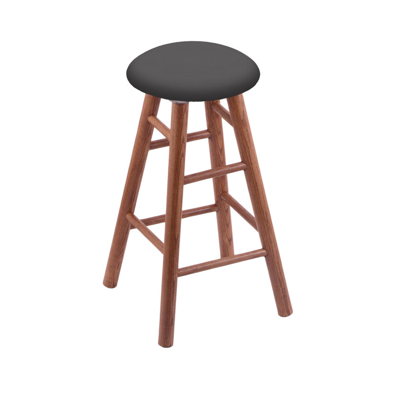 Tabouret de bar 36 po pivotante upholsetered, Chêne cerisier foncé, Tempête Canter, Très grand (siège d'une hauteur de 36 po)