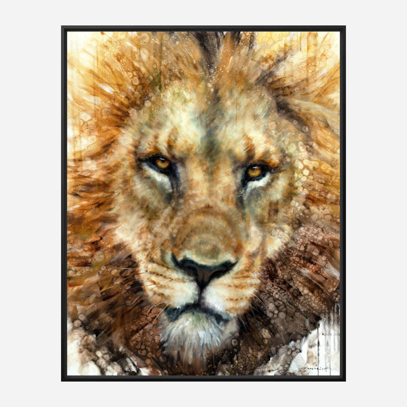 Fierce Print by David Frederick Riley, 10" H x 8" W x 1.75" D