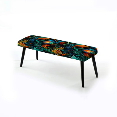 Banc rembourré Tribal Essence Paisley Feather