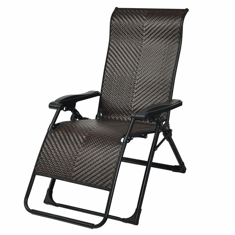 Fauteuil inclinable zéro gravité en rotin Chretien