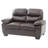 Marta 59in Loveseat, Dark Brown-918434294