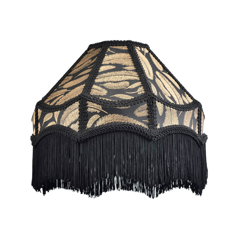 19cm H Cotton Blend Empire Pendant Shade ( Screw On ) in Gold