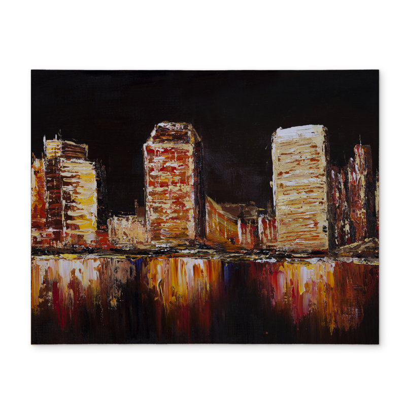 Texturized Earth Colors Cityscape Polyester Placemat - Home Decor