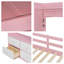 Lit superposé simple à économie d'espace AVELOR avec 4 tiroirs de rangement, garde-robe intégré et bande lumineuse, panneaux perforés personnalisés pour les chambres d'enfants-1374018426