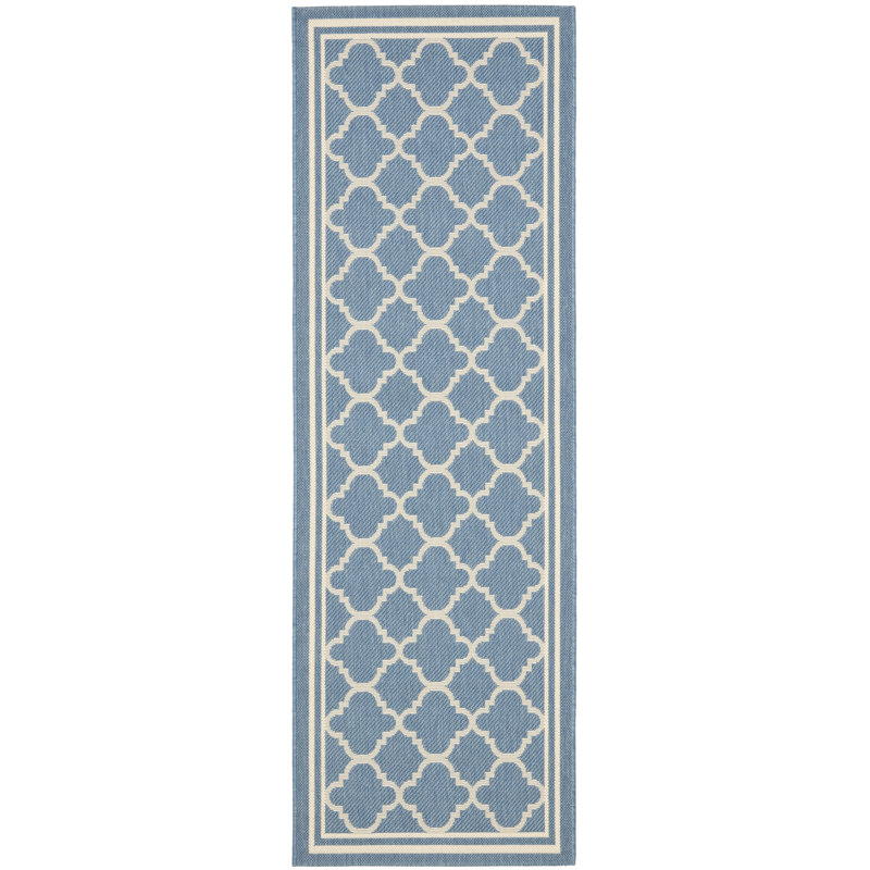 Tapis d'intérieur / extérieur à motif géométrique Herefordshire Performance, Tapis de couloir 2 pi 3 po x 6 pi 7 po