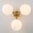3-Light Glass Semi Flush Mount