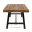 Charmante table basse en bois de style moderne à lattes avec panneau, l 47,1 po x P 23,79 po