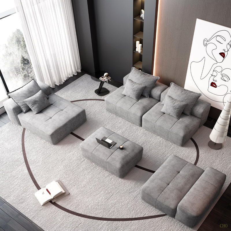 Canapé modulaire surdimensionné Modern, Gris