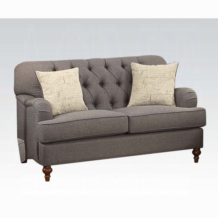 Causeuse en tissu gris foncé Alianza